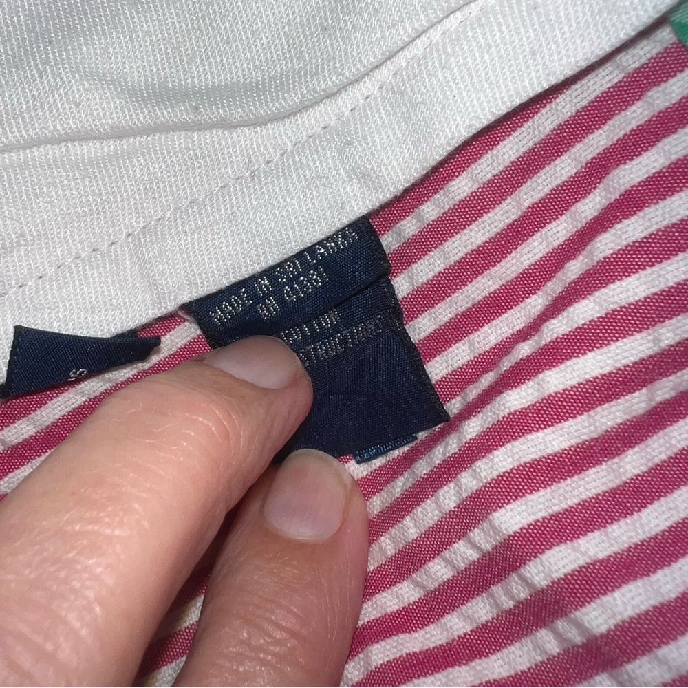 Polo Golf Ralph Lauren Shorts Mens 36 Red White Seersucker Stripe - Picture 8 of 10